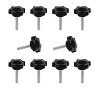 JJWNMLL 10PCS Clamping Screw Knob Star Screw M8 * 40mm thumb screws Bolts Thread Replacement Star Hand Knob Tightening Screw, Black Grip