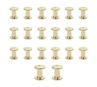 JJWNMLL 20Pcs Chicago Screw Posts,M5*10mm Rivet Chicago Binding Screws Gold