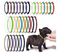 JJWNMLL 32pcs Puppy ID Collars,Newborn kitten collars,S(12-20CM)+L(17-28CM) Soft Polyester Collars Adjustable Puppy ID Bands Identification Puppy Collar for Dog Kitten Newborn Pet Identification