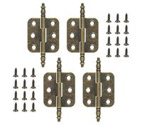 JJWNMLL 4PCS Hinges, Decorative Hinge, 70x34mm Folding Butt Retro Hinges, Antique Mini Hinge with 24PCS Screws for Jewelry Box Drawer Wooden Box