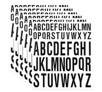 JJWNMLL 6 Pcs Vinyl Letters - Giant Capital Letters, 1 inch & 2 inch, Removable Waterproof Vinyl Stickers (Black+6Pcs(a))
