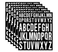 JJWNMLL 6Pcs 1-2inch White Vinyl Capital Letter Stickers Waterproof Sticker