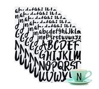 JJWNMLL 6Pcs Vinyl Letters Stickers,1/2Inch Waterproof Vinyl Stickers Black | Removable Self-Adhesive Durable Vinyl Alphabet Stickers for Mailbox, Water Bottle, Scrapbook, Notebook