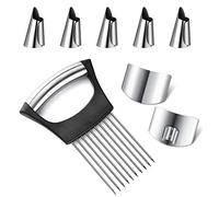 JJWNMLL 8Pcs Kitchen Finger Guards Chopping Onion Holder Slicer Adjustable
