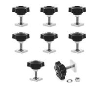 JJWNMLL 8pcs T Track Adapter Bolts M6*35mm,20x20x4mm Square Sliding Blocks