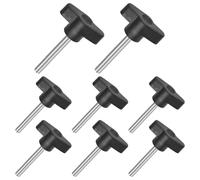 JJWNMLL 8PCS Tee Wing Knobs Thumb Screws, M6*45mm Clamping Knob Screw Black