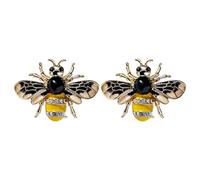 JJWNMLL Bee Brooches Insect Animal Pin Badge Crystal Honeybee Brooch Female Brooches Birthday Wedding Gift for Mum Wife Women Jewellery (A-2pcs, 25 * 35mm)