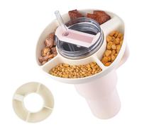JJWNMLL Snack Bowl for 40 oz Stanley Cup Silicone Ring Snack Tray Cream