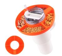 JJWNMLL Snack Bowl for 40 oz Stanley Cup Silicone Ring Snack Tray Orange