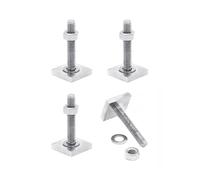 JJWNMLL T Track Bolts 4pcs-Roof Rack Bolts M6x35mm Square Sliding Blocks | 20x20x4mm Square Sliding Blocks with Nut Washer for Roof Rack Cross Bars, Bike Kayak Racks