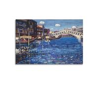 JJXCAC Wassily Kandinsky,Errinnerung An Venedig,Ponte Rialto,Memory of Venice,Rialto Bridge,Abstract Art Print,Canvas,Wall Art Print