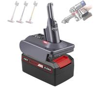 JJXNDO V8 V7 Battery Adapter for Einhell 18V Lithium Battery, Converted to Replacement for Dyson Battery, Works with Dyson V8/V7 Series Animal Absolute Vacuum Cleaner (Adapter Only)