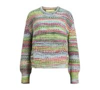 JJXX A/S Women's JXSIMONE Crew Neck Knit NOOS Knitted Jumper, Limeade/Stripes:/6 Multi Space Dye, L, Limeade/Stripes:/6 Multi Space Dye, L