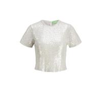 JJXX Jack&Jones JXMIA SS Sequin Top WVN, Silver, M