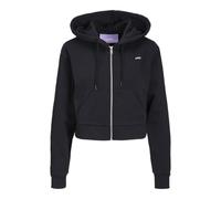 JJXX Jack & Jones Women's Jxabbie Ls Reg Every Brush Zip Hood Noos Sweat Jacket, Black, L