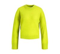 JJXX Women's Jxember LS Fluffy Crew Neck Knit Noos Sweater, Lime Punch, M