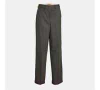 JJXX Women's Jxmary Brushed Hw Pant TLR Sn, Dark Grey Melange/Stripes: Light Grey, XL