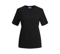 JJXX Anna Cotton Blend Organic T-Shirt Puffins Bill Orange Short Sleeve Relaxed Fit Tee Top - LARGE, BLACK