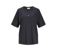 JJXX Women's JJXX JXCAROLINE SS Loose TIME TEE NOOS T-Shirt, Black/Detail:Moonbeam EMB, S