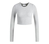 JJXX Women's JJXX JXFELINE LS Rib TEE NOOS T-Shirt, Light Grey Melange, M
