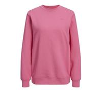 JJXX Women's Jxabbie Ls Rel Every Brush Crew Noos Sweatshirt, Carmine Rose/Print: Magenta Logo, XS