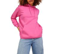 JJXX Women's Jxabbie Ls Rel Every Brush Hood Noos Sweatshirt, Carmine Rose/Print: Magenta Logo, XS