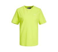 JJXX Women's Jxanna SS Reg Every Small Logo Tee Noos T-Shirt, Lime Punch/Print: Lime Cream JJXX Logo, M
