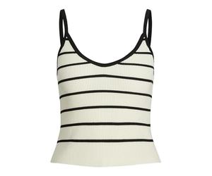 JJXX Women's Jxesther Tight Short Stripe Top Knit, Cream-Coloured, M