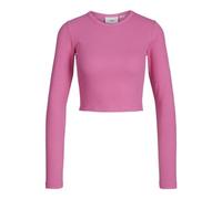 JJXX Women's Jxfeline Str Ls Rib Tee JRS Noos Longsleeve T-Shirt, Carmine Rose, S