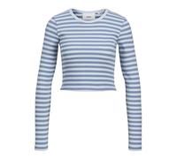 JJXX Women's Jxfeline Str Ls Rib Tee JRS Noos Longsleeve T-Shirt, Skyway/Stripes: Coronet Blue, S