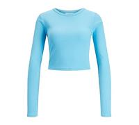 JJXX Women's Jxfeline STR LS Rib Tee JRS Noos Top, Aquarius, XS