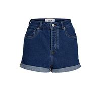 JJXX Women's Jxhazel Mini Shorts Hw AKM, Medium Blue Denim/Detail:akm2a, M