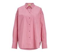 JJXX Women's Jxjamie Ls Relaxed Poplin Shirt Noos, Cerise/Stripes:Stripe, XS