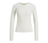 JJXX Women's Jxjodi Tight Crew Neck Knit Pullover, Cloud Dancer, L