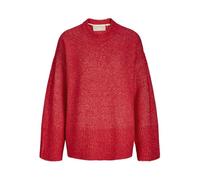 JJXX Women's Jxollie Diverse Crew Neck Knit Sn Jumper, Racing Red/Stripes:/Vanilla Ice, M