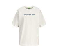 JJXX Women's Jxpiper Loose SS Tee JRS T-Shirt, Blanc De Blanc/Print:ctrl Alt Del, L