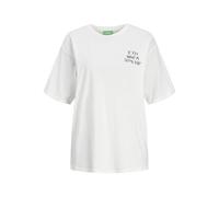 JJXX Women's Jxpiper Loose SS Tee JRS T-Shirt, Blanc De Blanc/Print:Good Day, S