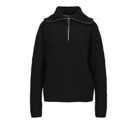 JJXX Women's Jxsiko Various Half Zip Knit Sn Jumper, Black/Detail:/Moonbeam Neck Piping, XS