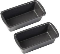 JJYHEHOT 2PCS Small Loaf Pan for Baking Bread, 1lb Bread Loaf Tin, 7.5 x 3.5 x 2.4 inch Banana Bread Pans, Non-Stick Meatloaf Pan, Rectangular Bread & Loaf Tins for Ovens Air Fryer