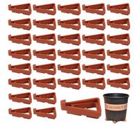 JJYHEHOT 35 Pcs Flower Plant Pot Feet, Triangle Flower Pot Feet, Breathable Triangle Supports, Invisible Flower Risers for Indoor and Outdoor Lifters Supports Pots Terracotta Small Large Pot