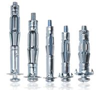 JJYHEHOT 36 Sets Hollow Wall Fixings Anchor, Hollow Drive Plasterboard Fixings Screws, Cavity Rawl Plugs for Plasterboard, Drywall, Brick, Wood Doors,Thin Metal, Concrete, Masonry