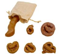 JJYHEHOT 6 PCS Fake Poop, Realistic Fake Feces, Trick Poo Novelty Prank Turd, Funny Joke Tricky with Bags for Halloween April Fools' Day Prank Party Supplies