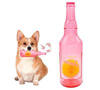 JJYHEHOT Squeaky Chew Dog Toys with Tennis Ball, Durable Puppy Boredom Toys for Small Medium Large Dog Outdoor Playing Training Chewing Dental Care Teeth (Red)