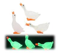 JJYNCC 3pcs White Miniature Resin White Goose Figurine Mini Animal Resin Statues Ornaments for Home Garden Lawn Decoration Garden Accessories Garden Sculptures and Statues
