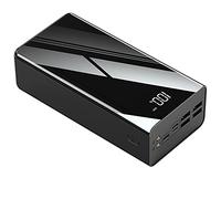 JJZHY Portable Charger 80000Mah Power Bank, High Capacity Battery Pack With Display, Can Charge 4 Devices At The Same Time, Quick Charge(Color:Black)