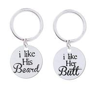 JK Home 2pcs Couples Gifts Key Chain Set - I Like His/Her Keyring Couples K