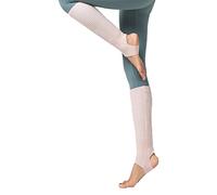 JK Home 43cm Long Warm Comfortable Footless Knitted Yoga Socks, Ankle Cuffs Heaters Knit Crochet Women Girls Leg Warmers, Chunky Boot Cuffs Women's Gaiters for Dance