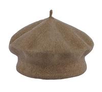 JK Home Girls Classic Vintage Wool Beret Hat - French Style Warm Solid | Artist Beanie Cap, Thick Warm Wool Stretchy Fit Autumn Winter Soft Kids Painter Hats For Daily Street Outfit