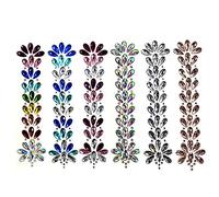 JK Home Hair Gems Tattoo Stickers, Mermaid Rhinestone Glitter Tattoos Eyes Forehead Face Body Tears Jewels Stickers with Self Adhesive Crystal For Music Festival Party DIY Body Art Multicolored