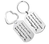 JK Home I Love You with All My Butt/Boobs Stainless Steel Keychain Couple Her Him Valentine's Day Birthday Gifts Keyring for Men Women Husband Wife Boyfriend Girlfriend 2pcs of Set#b